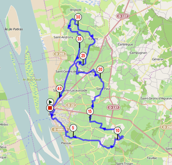 marathon des vins de blaye - gironde - parcours courses en gironde