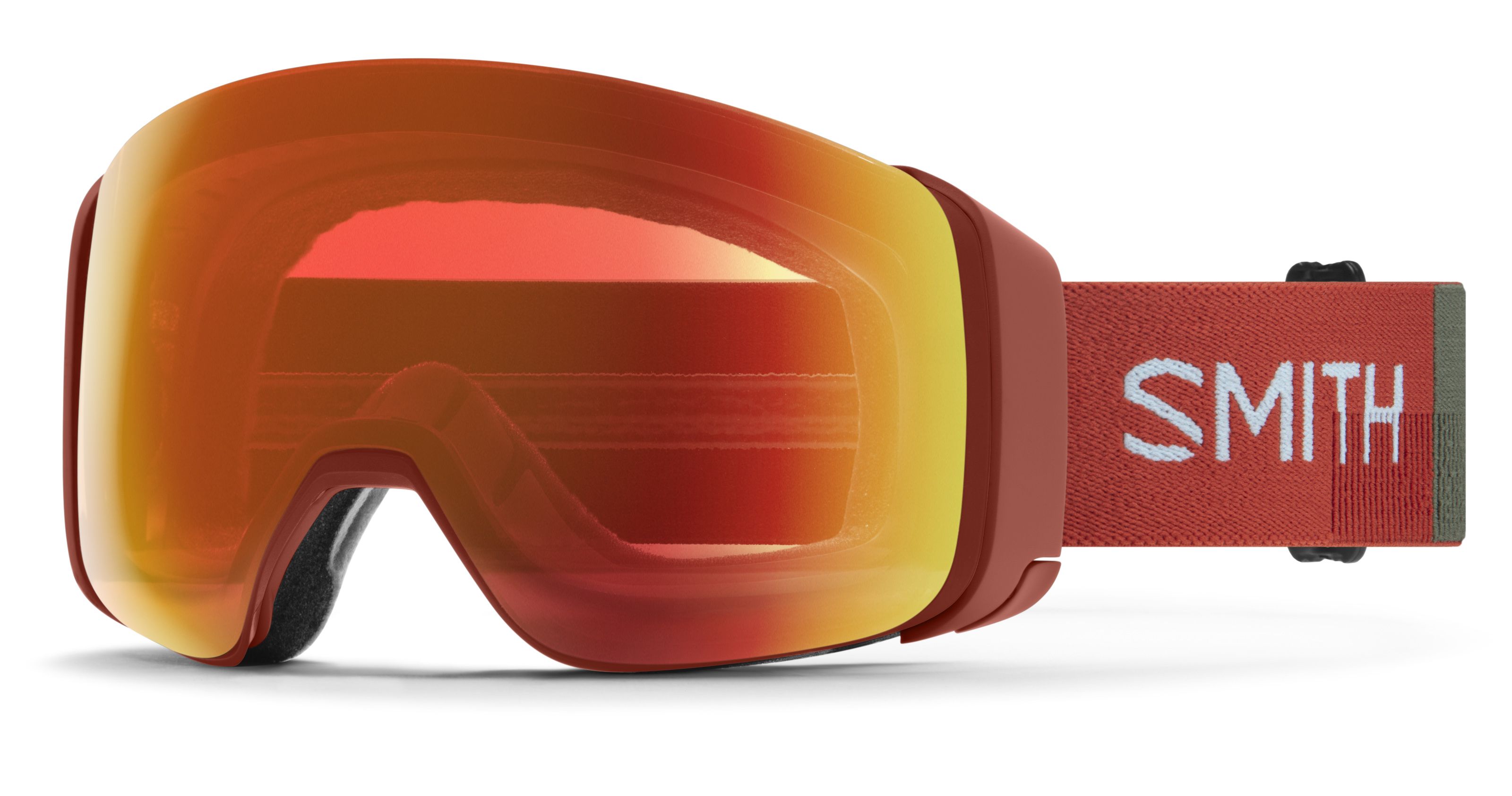 Masque de Ski 4D Mag - Clay Red Landscape - Chromapop Everyday Red + Chromapop Storm Yellow Flash