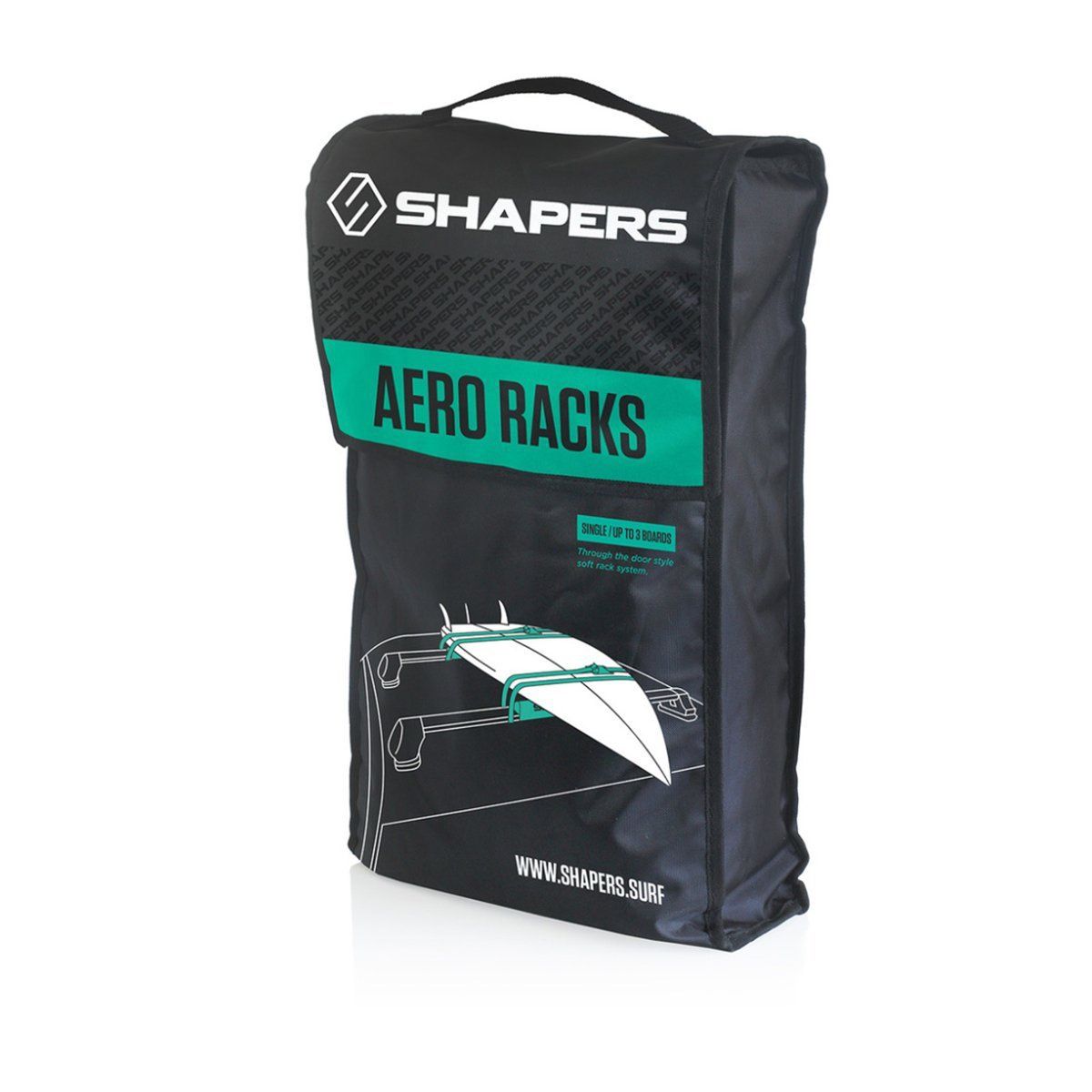 Housses de barres de toit pour planche de surf Aero Racks Single black 