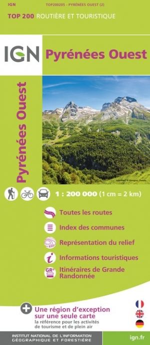 Carte Pyrénées Ouest