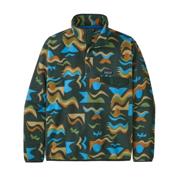 Polaire de randonnée M's Lightweight Synchilla Snap-T Pullover - Arctic Collage: Northern Green