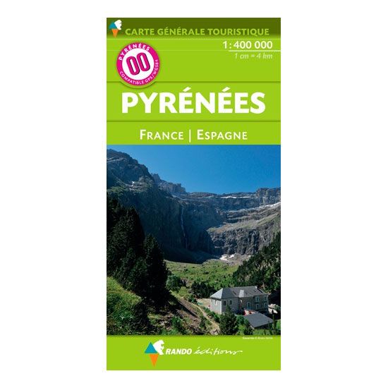 Carte Pyrénées France/Espagne - 1/400 000