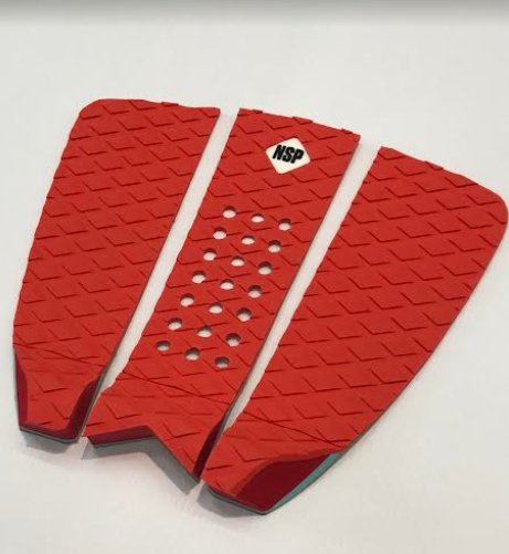 Pad de surf 3 pieces recycle traction Rouge