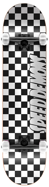 Skateboard Complet Checkers Black White 8