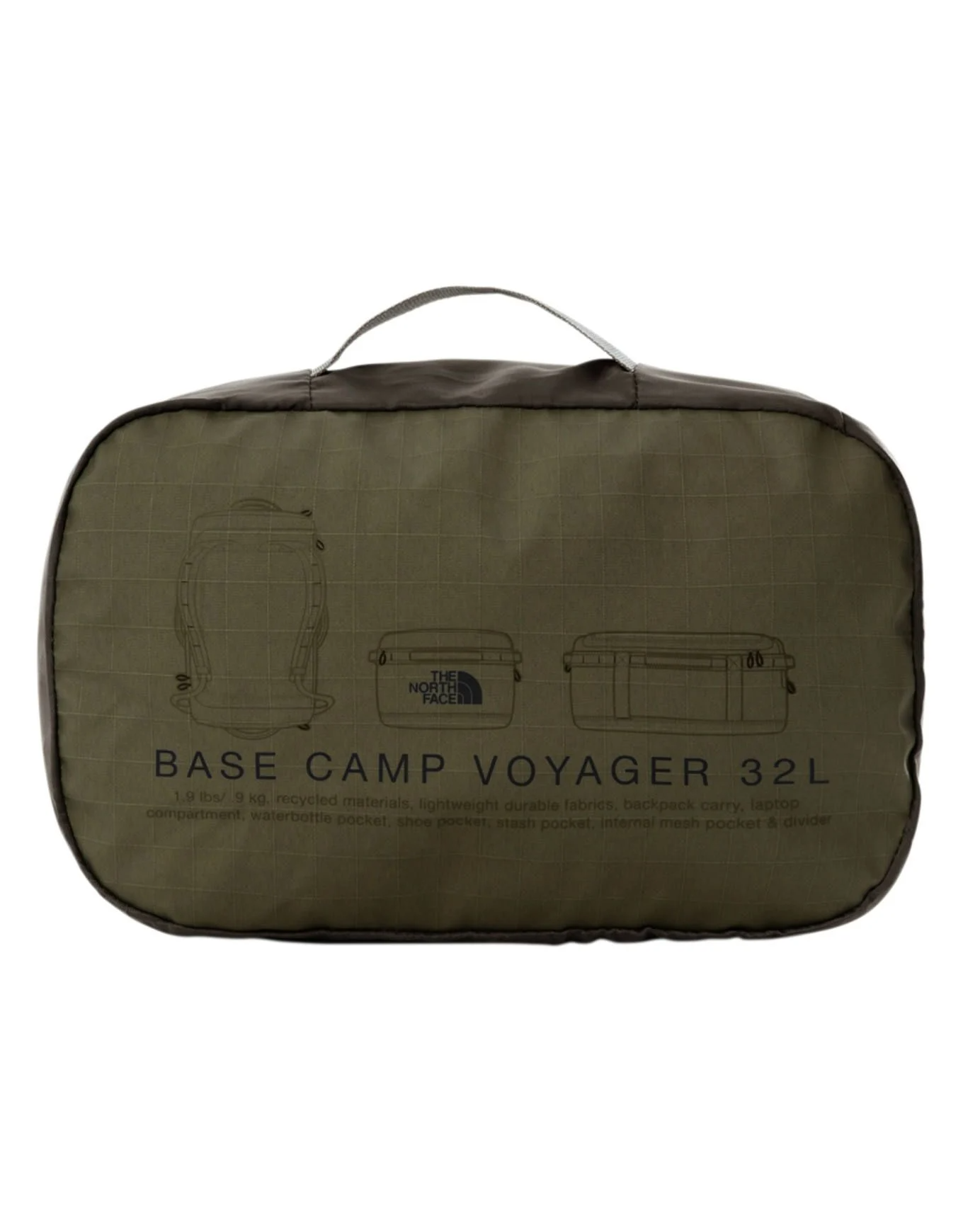 Duffel Bag Base Camp Voyager 32 L - New Taupe Green-TNF Black