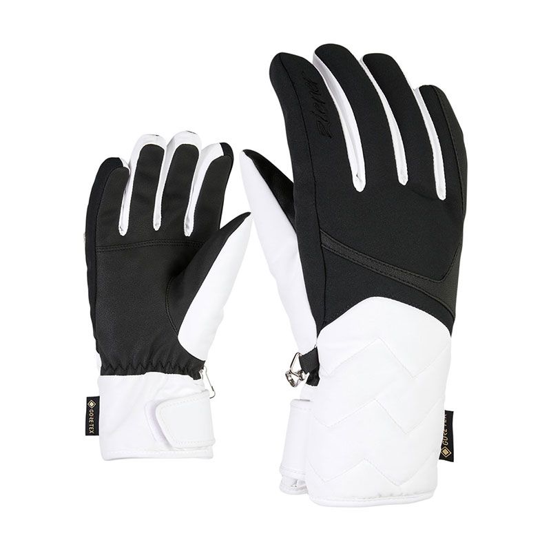 gants de ski Kyrena noirs et blancs